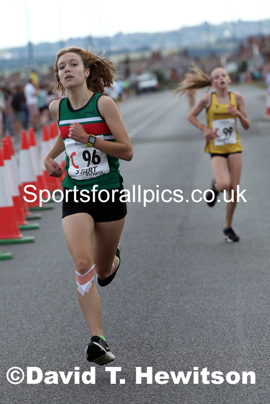 Girls under-15s 2021 Northern 6 and 4 Stage and Young Athletes Road Relays, Redcar. Photo: David T. Hewitson/Sports for All Pics